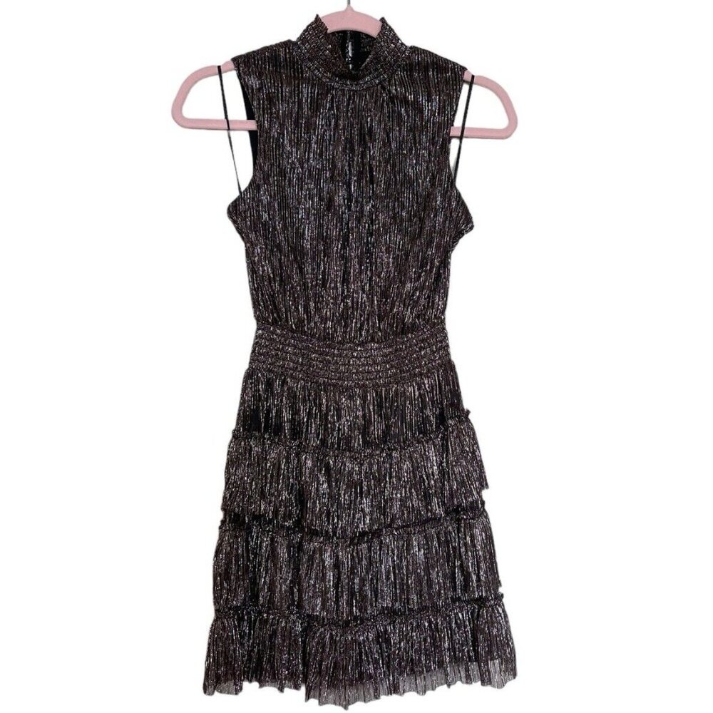 1.State Smocked Waist Ruffle Hem Dress‎ Size XS Sleeveless